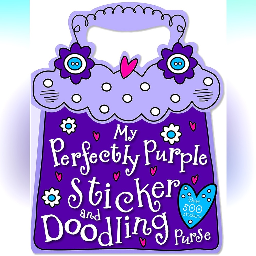🆕 NWT My Perfectly Purple Sticker & Doodling Purse, 96 pages/500 stickers+!